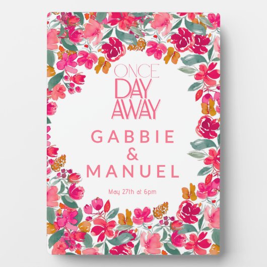 フィエスタカラフルフローラブラックリハーサルディナー フォトプラーク (正面)