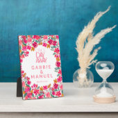 フィエスタカラフルフローラブラックリハーサルディナー フォトプラーク (側面)