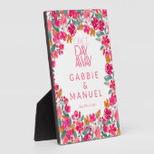 フィエスタカラフルフローラブラックリハーサルディナー フォトプラーク (側面)