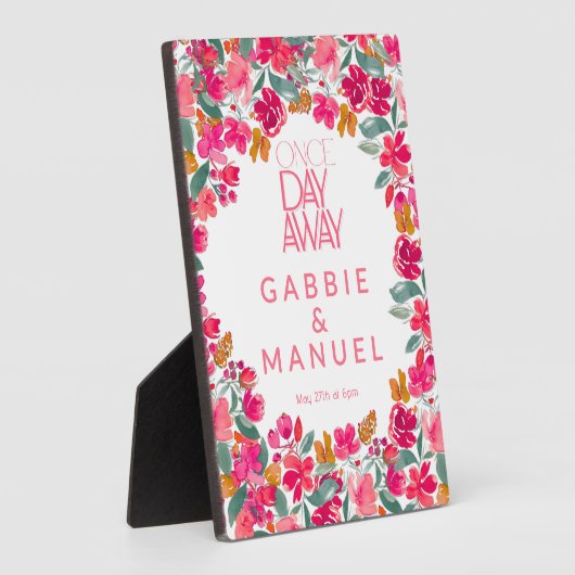 フィエスタカラフルフローラブラックリハーサルディナー フォトプラーク (側面)