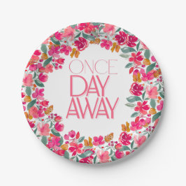 フィエスタカラフルフローラブラックリハーサルディナー ペーパープレート