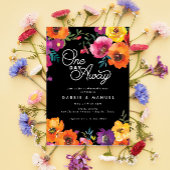 フィエスタカラフルフローラブラックリハーサルディナー 招待状