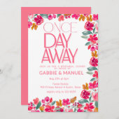 フィエスタカラフルフローラブラックリハーサルディナー 招待状 (正面/裏面)