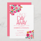 フィエスタカラフルフローラブラックリハーサルディナー 招待状 (正面/裏面)