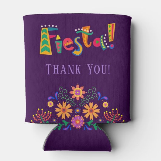 フィエスタカラフルフローラベビーシャワーありがとう 缶クーラー (裏面)