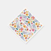 フィエスタカラフルフローラベビーシャワー スタンダードカクテルナプキン (角)