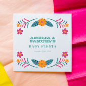 フィエスタカラフルフローラベビーシャワー スタンダードカクテルナプキン