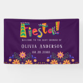 フィエスタカラフルフローラベビーシャワー 横断幕 (横)