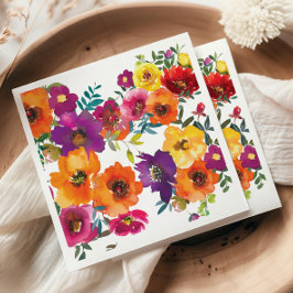 フィエスタカラフルフローラメキシコのリハーサルディナー スタンダードランチョンナプキン