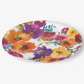 フィエスタカラフルフローラメキシコのリハーサルディナー ペーパープレート (アングル)