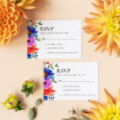 フィエスタカラフルフローラメ結婚キシコ 出欠カード