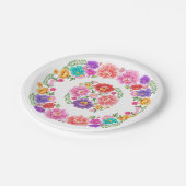 フィエスタカラフルフローラルパターンメキシカンセノリータ ペーパープレート