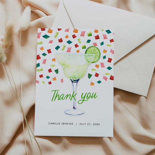 フィエスタカラフルブライダルシャワーサンキューカード サンキューカード