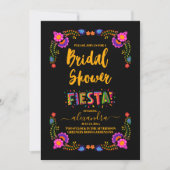フィエスタカラフルブライダルシャワーメキシコの花 招待状 (正面)
