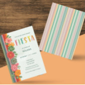 フィエスタカラフルメキシコパーティーフローラベビーシャワー 招待状