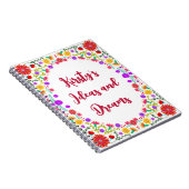 フィエスタカラフルメキシコフローラフレーム ノートブック (右側)