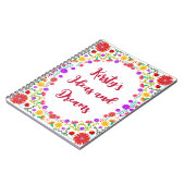 フィエスタカラフルメキシコフローラフレーム ノートブック (左側)