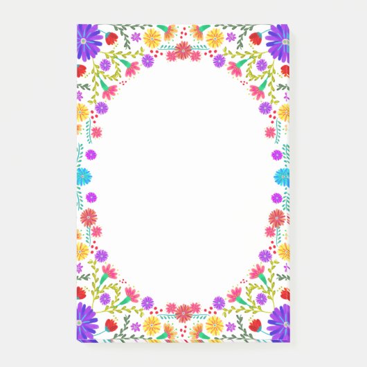 フィエスタカラフルメキシコフローラフレーム ポストイット (正面)