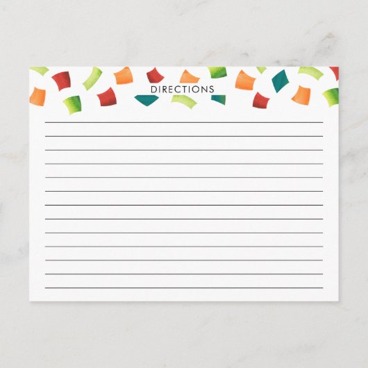 フィエスタカラフルメキシコレシピカード ポストカード (裏面)