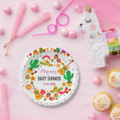 フィエスタカラフルメキシコ文化サボテン赤ちゃんシャワー ペーパープレート (パーティー)