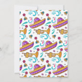 フィエスタカラフルメキシコ文化サボテン赤ちゃんシャワー 招待状 (裏面)