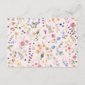 フィエスタカラフルワイルドフラワーガーデンおむつラッフル エンクロージャーカード (裏面)