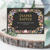 フィエスタカラフルワイルドフラワーガーデンおむつラッフル エンクロージャーカード