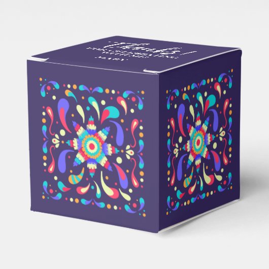 フィエスタカラフル誕生日ブルー フェイバーボックス (正面サイド)