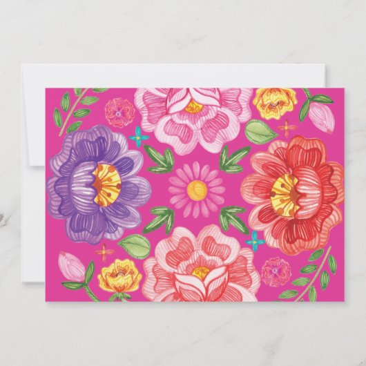 フィエスタガーデンフローラベビーシャワー 招待状 (裏面)