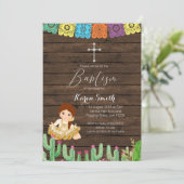 フィエスタガールバプティスマ《キリスト教》洗礼式や命名式招待状カード 招待状 (スタンド正面)