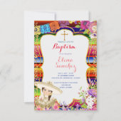フィエスタガールバプテスマ《キリスト教》洗礼式や命名式招待状カード 招待状 (正面)