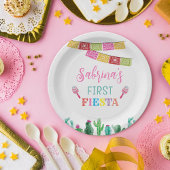 フィエスタガール誕生日メキシコ紙プレート ペーパープレート