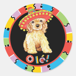 フィエスタコッカースパニエル犬 ラウンドシール