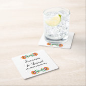 フィエスタコースターメキシコライムドリンクウェディングパーティー スクエアペーパーコースター (インサイチュ)