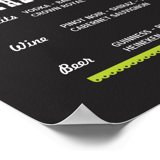 フィエスタサインザバーパーティーイベントウェディングシャワー ポスター (角)