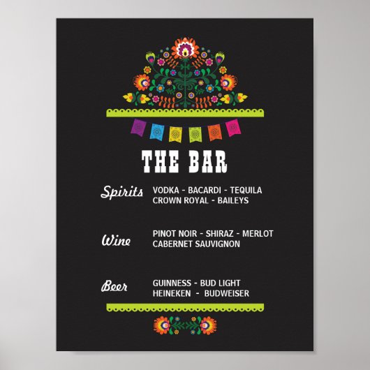 フィエスタサインザバーパーティーイベントウェディングシャワー ポスター (正面)