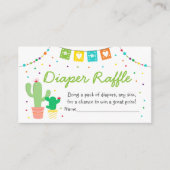 フィエスタサクカラフルスベビーシャワーおむつラッフル エンクロージャーカード (正面)