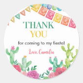 フィエスタサクタスガールバースデーパーティーラベル ラウンドシール (正面)