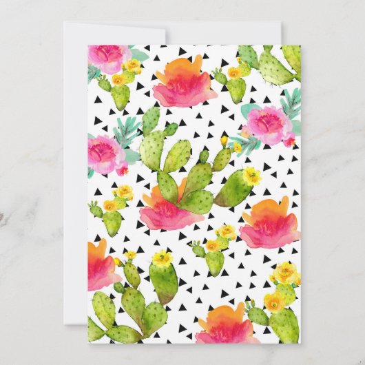 フィエスタサクタスナチョ平均的な赤ちゃんシャワー 招待状 (裏面)