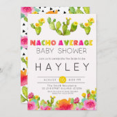 フィエスタサクタスナチョ平均的な赤ちゃんシャワー 招待状 (正面/裏面)