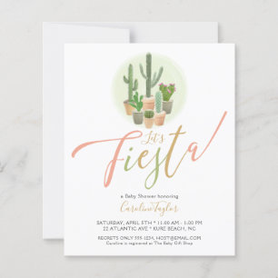 フィエスタサクタスバジェットベビーシャワー招待状