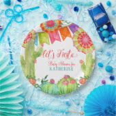 フィエスタサクタスベビーシャワーガール紙ファンペナント ペーパープレート (パーティー)