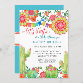 フィエスタサクタスベビーシャワーボーナペナント 招待状