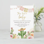 フィエスタサボスウォーターカラーベビーカップルシャワーインクト 招待状 (スタンド正面)