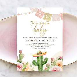 フィエスタサボスウォーターカラーベビーカップルシャワーインクト 招待状