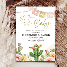 フィエスタサボスウォーターカラーベビーカップルシャワーインクト 招待状