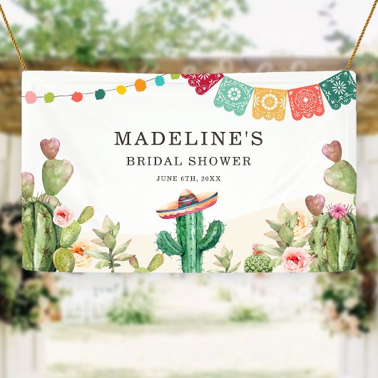 フィエスタサボスウォーターカラー多肉性ブライダルシャワー 横断幕