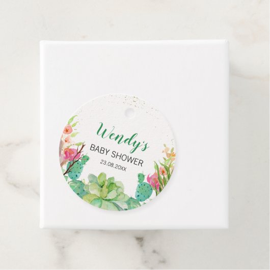 フィエスタサボステーマベビーシャワーメッセージカード フェイバータグ (インサイチュ)