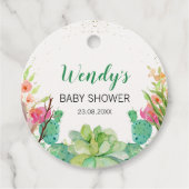 フィエスタサボステーマベビーシャワーメッセージカード フェイバータグ (正面)