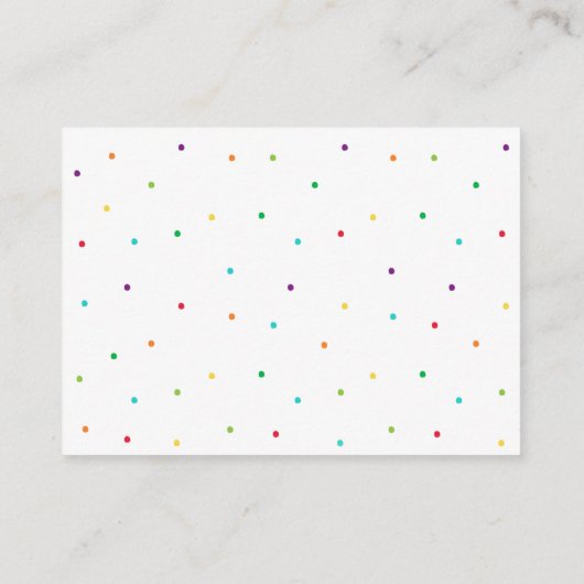 フィエスタサボスベビーシャワーおむつラッフル エンクロージャーカード (裏面)